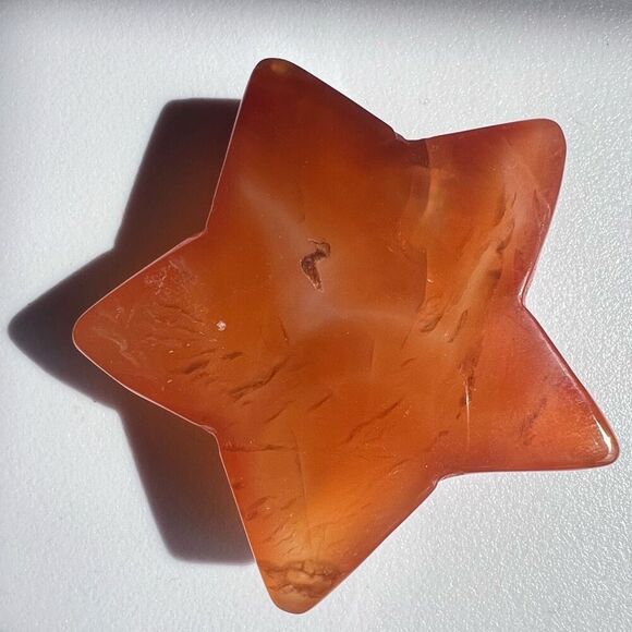 Carnelian Crystal‎ Star Carving (1) - Picture 4 of 11